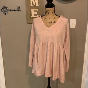 Torrid size 0 blush top with hood